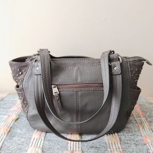 🌸The Sak Leather Shoulder Bag/Tote handbag 🌸 colour Grey🩶